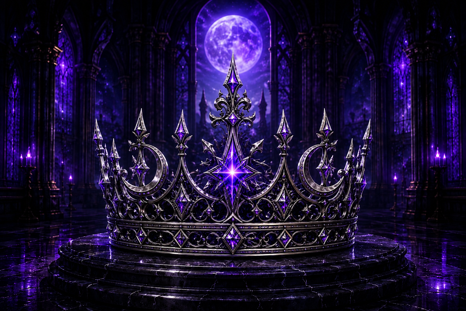 The Crown of the Silver Star displayed inside the Violet Citadel